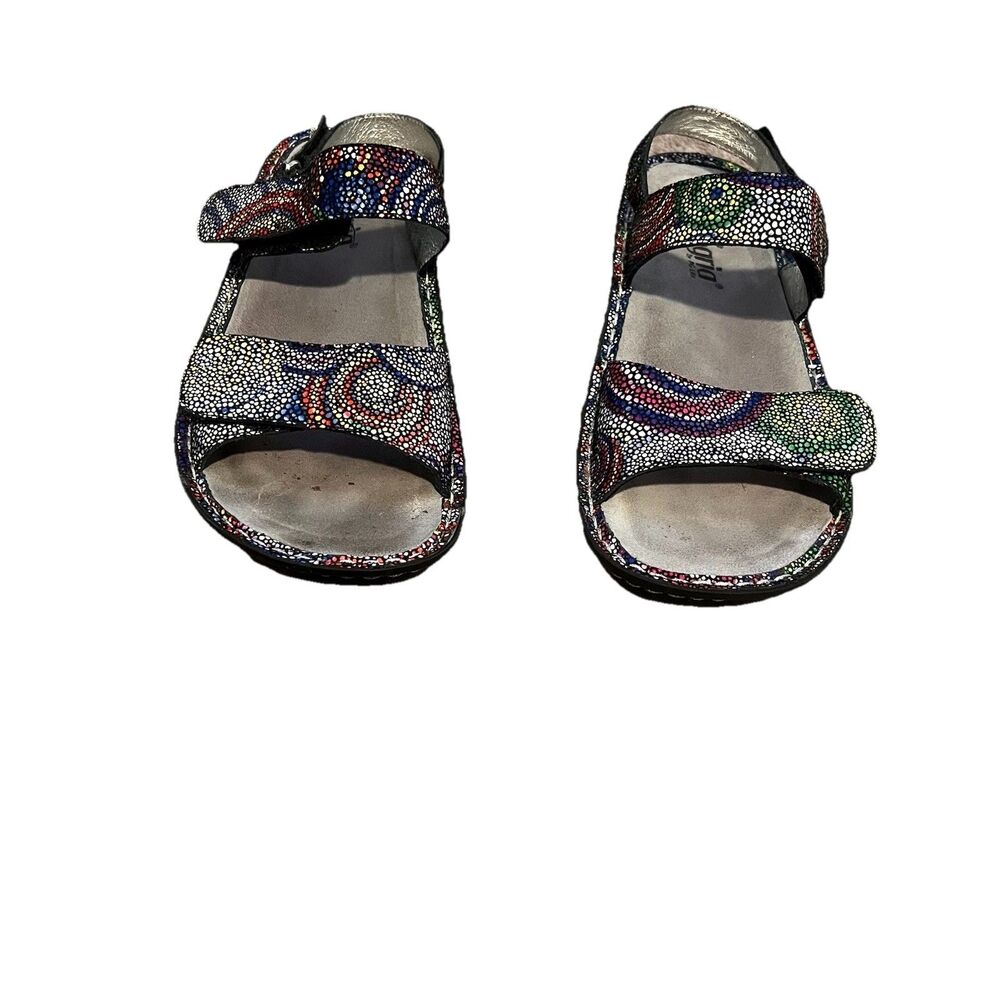 Algeria Sandal 39 Us 8.5 Sling Back Mosaic‎ Rainbow Strappy